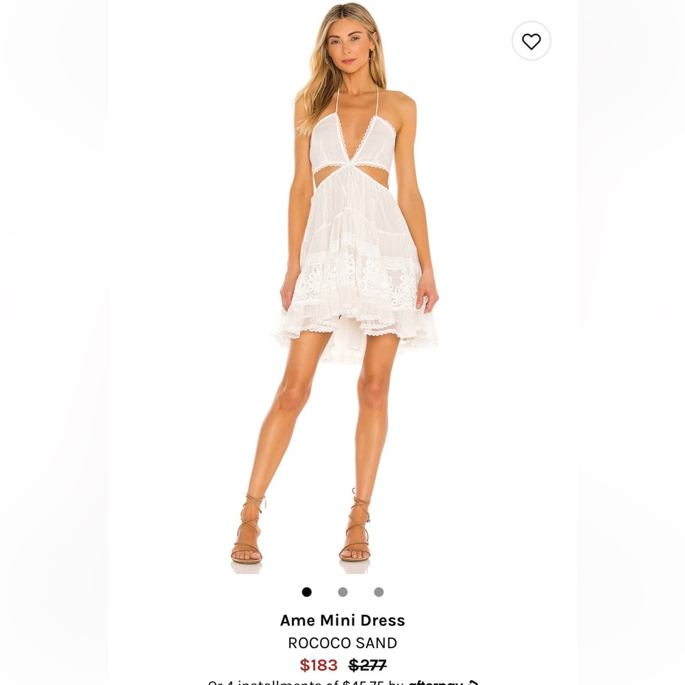 NWT - ROCOCO SAND - Ame Mini Dress - White size S